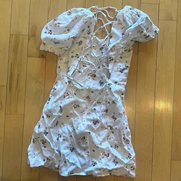 NWOT Reformation Lianne Linen Dress in floral size 8 - Picture 8 of 9